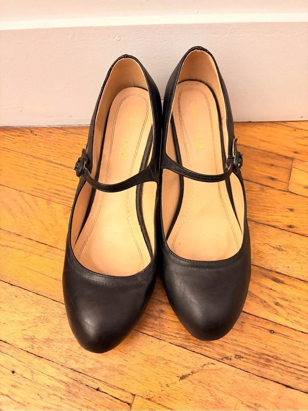 Chase & Chloe Black Formal Mary Jane Black Pumps